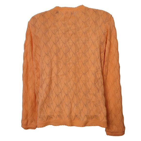 Vintage Americana Knitting Mills Miami Peach Cardigan Japan Feminine Sweater - Picture 4 of 5